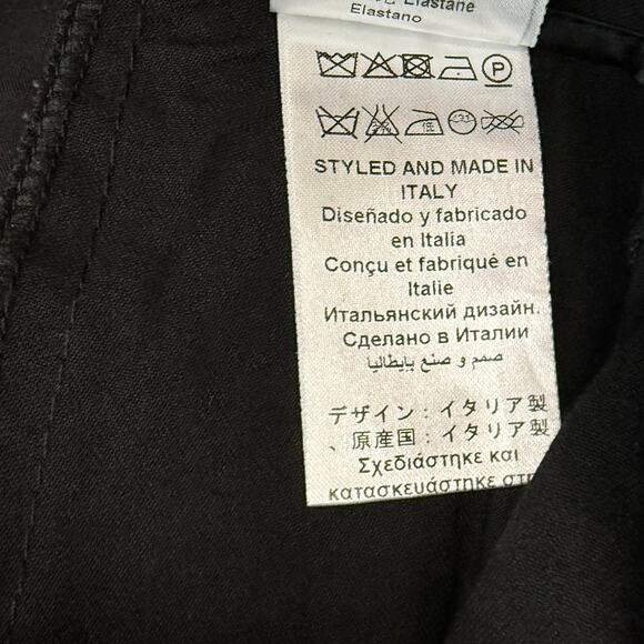 Elisabetta Franchi Black Pleated Wide Leg Pants Wool Blend Trousers sz 40 / 10 - Picture 3 of 12